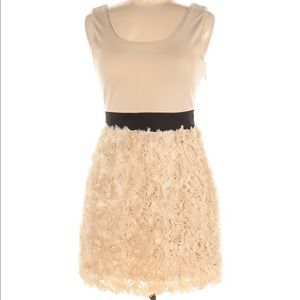 Mustard Seed Ivory Dress with Floral Skirt Size M